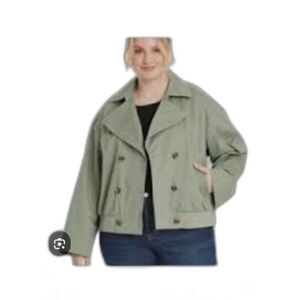 Women's Bomber Green Jacket Universal Thread Size 1X NWOT